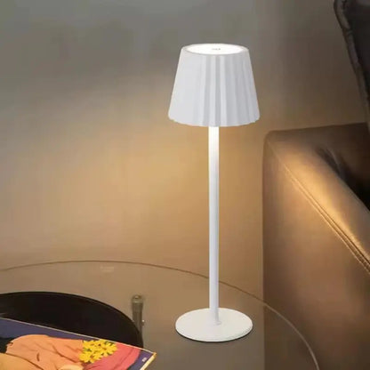 Lampara Velador Led Recargable Usb Tactil Mesa De Luz Blanco