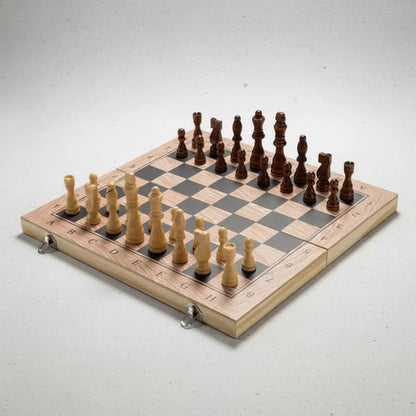 Ajedrez De Madera Juego De Mesa 29x29cm