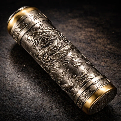 Mini Afeitadora Electrica Buda Vintage Usb 300mah Metal Dorado Oscuro