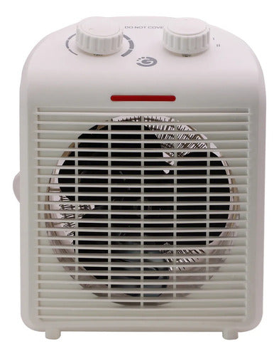 Calefactor Portátil Caloventilador Eléctrico Termostato Beige
