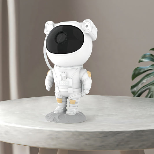 Lampara Proyector Astronauta Led Estrellas De Galaxia Color De La Estructura Blanco Color De La Pantalla Negro