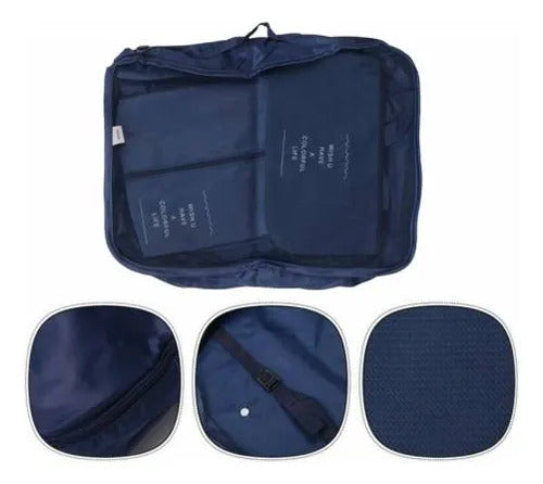 Set Organizador Viaje 8 Piezas Bolsos Valija Ropa Maquillaje Aleatorio - 4 Colores