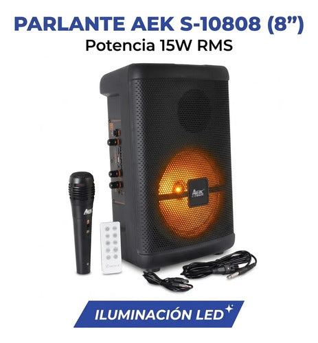 Parlante Inalambrico Bluetooth Ios Android Microfono 15 W Negro