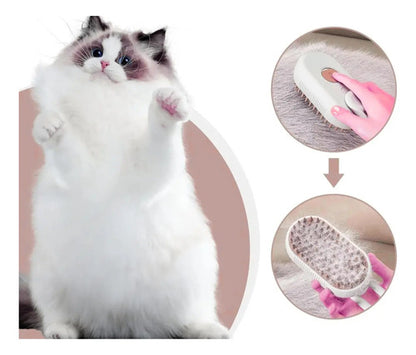Peine Cepillo Vapor Para Mascotas Perro Gato Recargable Usb