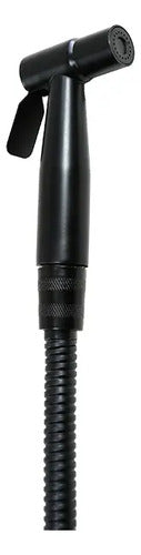 Ducha Higienica Negra Metalica Grifo Baño Con Boton