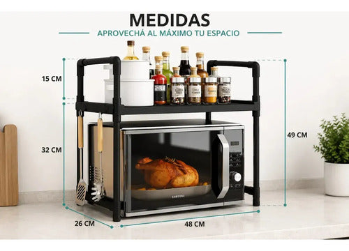 Organizador Para Cocina Microondas Estante Rack Multiuso Aleatorio