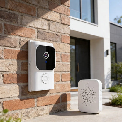 Timbre Inteligente Inalambrico Wifi Camara Vision Nocturna Blanco