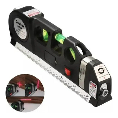 Nivel Laser Con Cinta Metrica Tres Burbujas Alineador