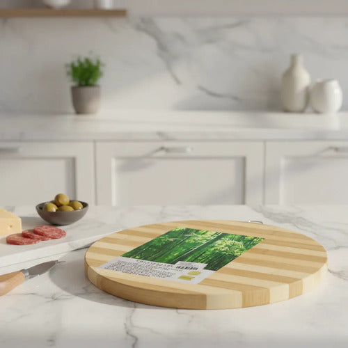 Tabla Redonda De Madera Con Gancho Metal 36cm Cocina Tabla Redonda Con Gancho