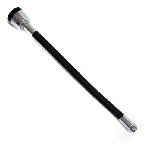 Puntero Grifo Pico Para Monocomando Flexible Con Roseta Plateado Con Negro