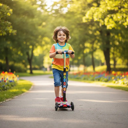 Tripatín Scooter Infantil Luces Ruedas Regulable 50kg Aleatorio
