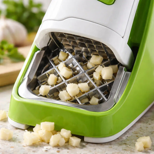 Picador Ajo Manual Cocina 17cm Verduras Garlic Cube Cortador Blanco