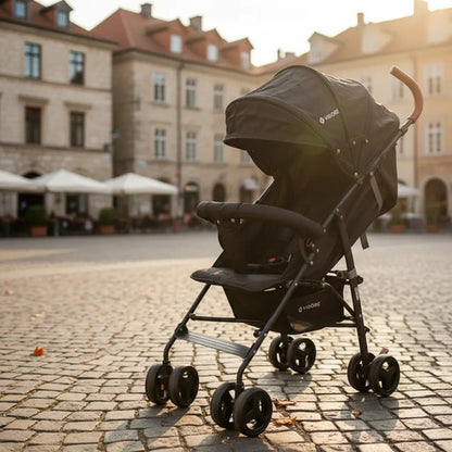 Coches Paragüitas Bebé Plegable Reclinable Arnés 5 Puntos Negro