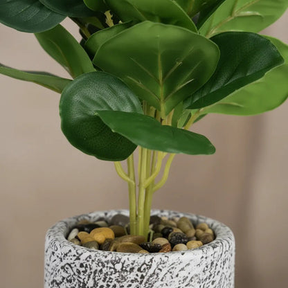 Planta Decorativa Artificial Maceta Ceramica 30x9cm Blanco