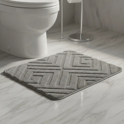 Alfombra Baño Secado Rápido Mediana Absorbente 50x80cm Gris