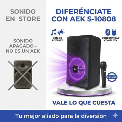 Parlante Inalambrico Bluetooth Ios Android Microfono 15 W Negro