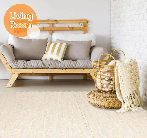Alfombra Goma Eva De Colores 8 Unidades 60x60x0,8cm Beige 60x60 Goma Eva