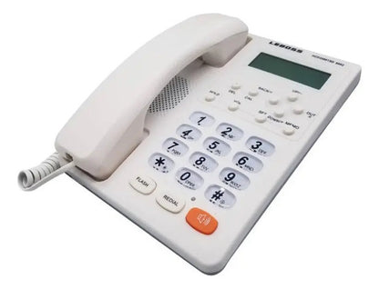 Telefono Fijo Con Captor De Llamadas Numeros Grandes Blanco Y Negro
