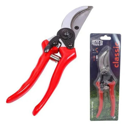 Tijera De Podar Jardinería 20cm Bloqueo Corte Ramas Ligeras Rojo