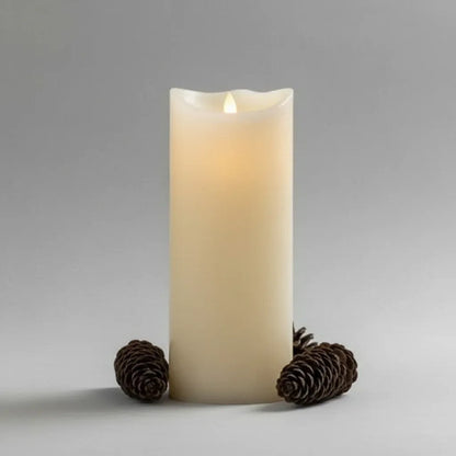 Vela Eléctrica Led Luz Cálida Decorativa Efecto Llama 15cm Beige