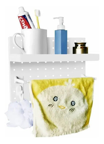 Organizador Estante Pared Baño Cocina Multiuso 30x26x8cm Blanco