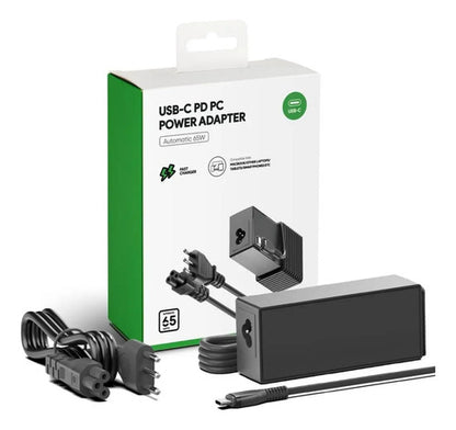Cargador Para Pc Notebook Celular Tablet 65w Usb Tipo C Negro