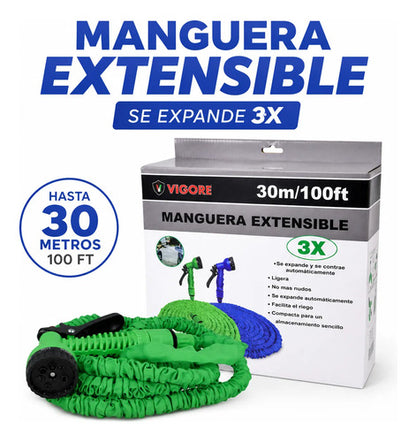 Manguera Extensible 30mts Rociador Multiuso Jardín Pistola Aleatorio
