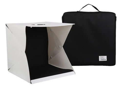 Caja De Luz Led 40x40 Mini Estudio Fotografico Con Fondos