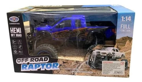 Camioneta 4x4 Control Remoto Todoterreno 1:14 Negro Y Azul Azul