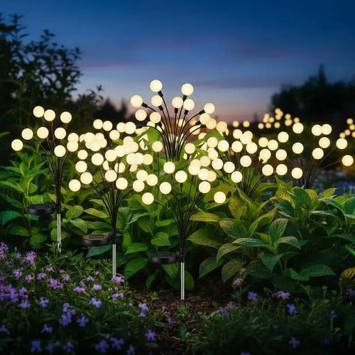 Set X6 Luces Solares Led Jardin Estaca Lampara Exterior Foco