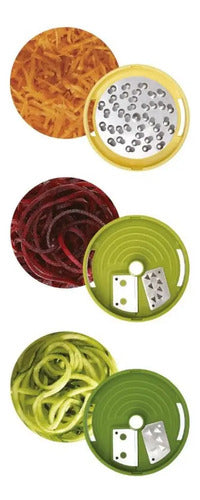 Rallador Cortador Manual Espiral De Verduras Frutas Queso Varios
