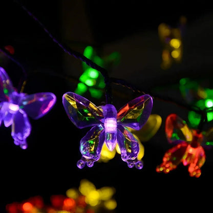 Guia Solar Guirnalda Luces Led Calidas Y Rgb Lamparas 5 Mts