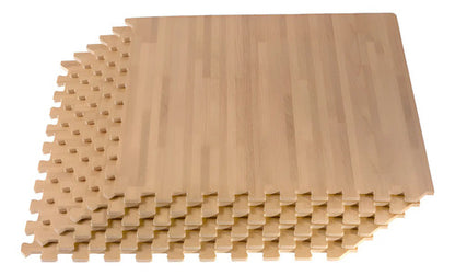 Pack X12 Alfombra Goma Eva Encastrable Simil Madera 60x60