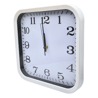 Reloj Grande Para Pared De Plastico Cuadrado 28x28cm