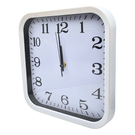 Reloj Grande Para Pared De Plastico Cuadrado 28x28cm