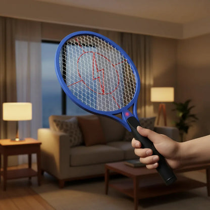 Raqueta Mata Mosquitos Eléctrica Recargable 300mah 51cm Azul