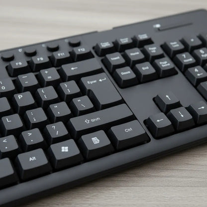 Kit Combo Teclado Mouse Inalambrico Usb Pc Notebook Oficina Negro