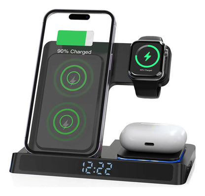 Wiwu Cargador Inalámbrico 5 En 1 Power Air Plegable Wi-w006 Color Negro
