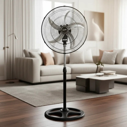 Ventilador Pie Mesa Pared 3 En 1 Aspas Metal 50cm 55w 220v 50 Cm 50 - 60 Hz Negro Mate Gris Metalizado / Aluminio Metal Aluminio Reforzado 5