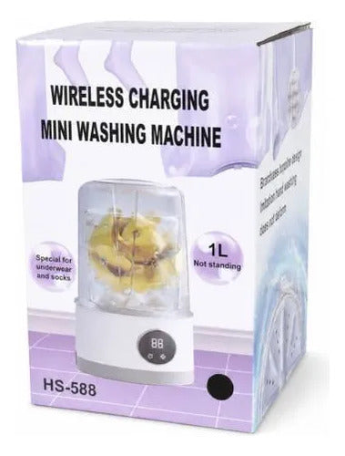 Mini Lavarropas Lavadora Portátil Recargable 1l Compacta Usb Blanco