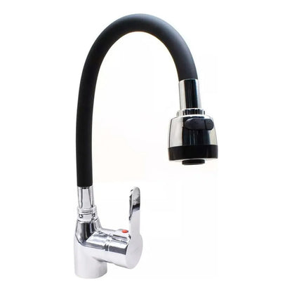 Monocomando Cocina Mesada Flexible Canilla Griferia Negro