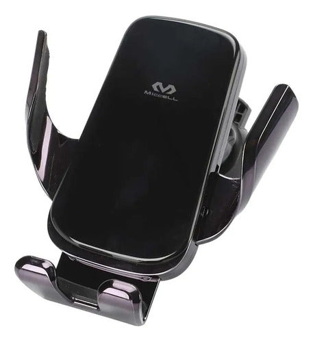 Soporte Cargador Celular Auto Inalambrico 15 W Ios Android Negro