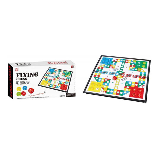 Juego De Mesa Ludo Flying Chess Magnetico Plegable