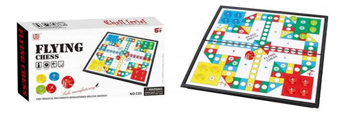 Juego De Mesa Ludo Flying Chess Magnetico Plegable