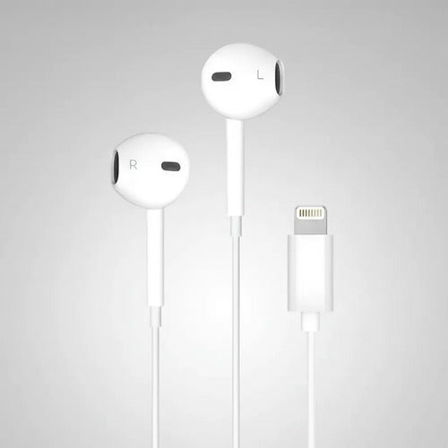 Auriculares Cable Ios Android Celular Control Volumen 120 Cm Blanco