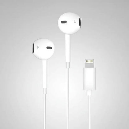 Auriculares Cable Ios Android Celular Control Volumen 120 Cm Blanco