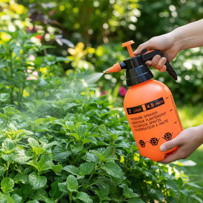 Botella Fumigador Pulverizador De Riego A Presion 2lts Naranja