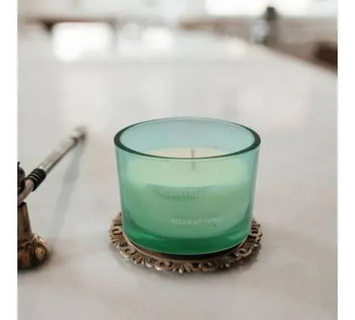 Vela Aromática Perfumada Decorativa Frasco Vidrio 7,5x5cm Naranja