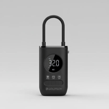 Inflador Compresor Digital Portatil Auto Moto Bici Pelota Negro 50 Hz / 60 Hz Compatible Con Cargadores Universales Monofásica