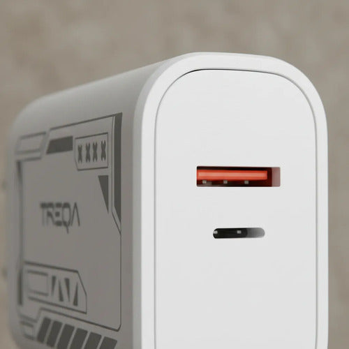 Cargador Rapido 65w Usb C Usb A Cable 8 Pines Celular Ios Blanco
